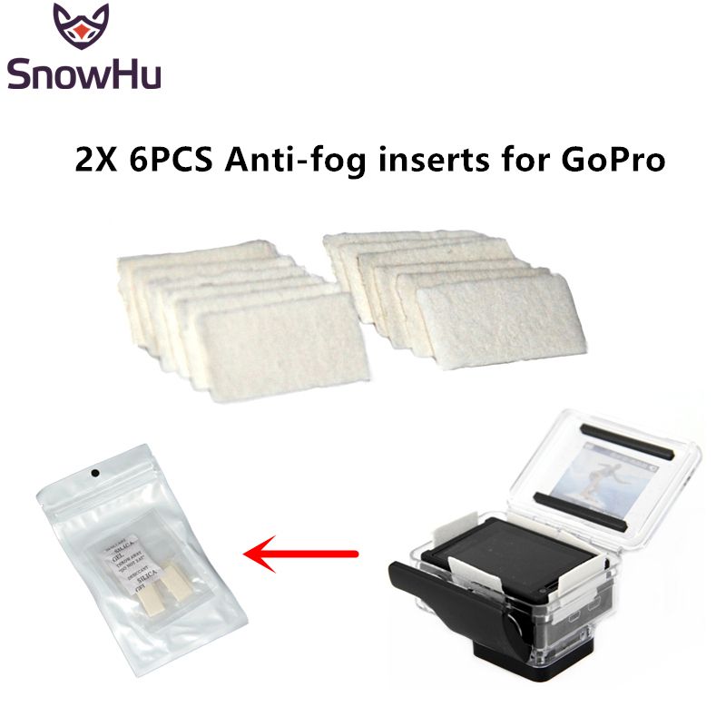 Kit reutilizable de 12 piezas de inserciones antiembunado CNYO® SnowHu para accesorios GoPro, para GoPro Hero 5/4/3+ y otras cámaras deportivas