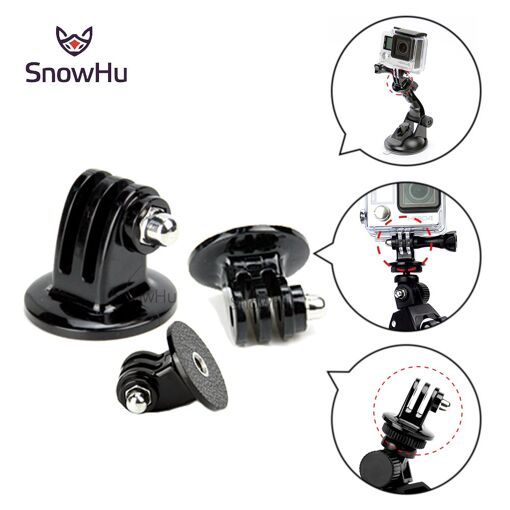Support de trépied CNYO® SnowHu pour GoPro avec adaptateur Manfrotto, compatible avec GoPro Hero 5/4/3+ et modèles plus anciens, ainsi qu'avec les caméras Xiaomi Yi et EKEN