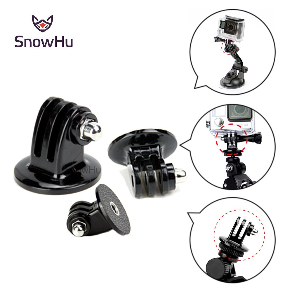 CNYO® SnowHu GoPro Tripod Mount Adapter for Manfrotto, Compatible with GoPro Hero 5/4/3+ 3 SJ4000 Xiaomi Yi EKEN