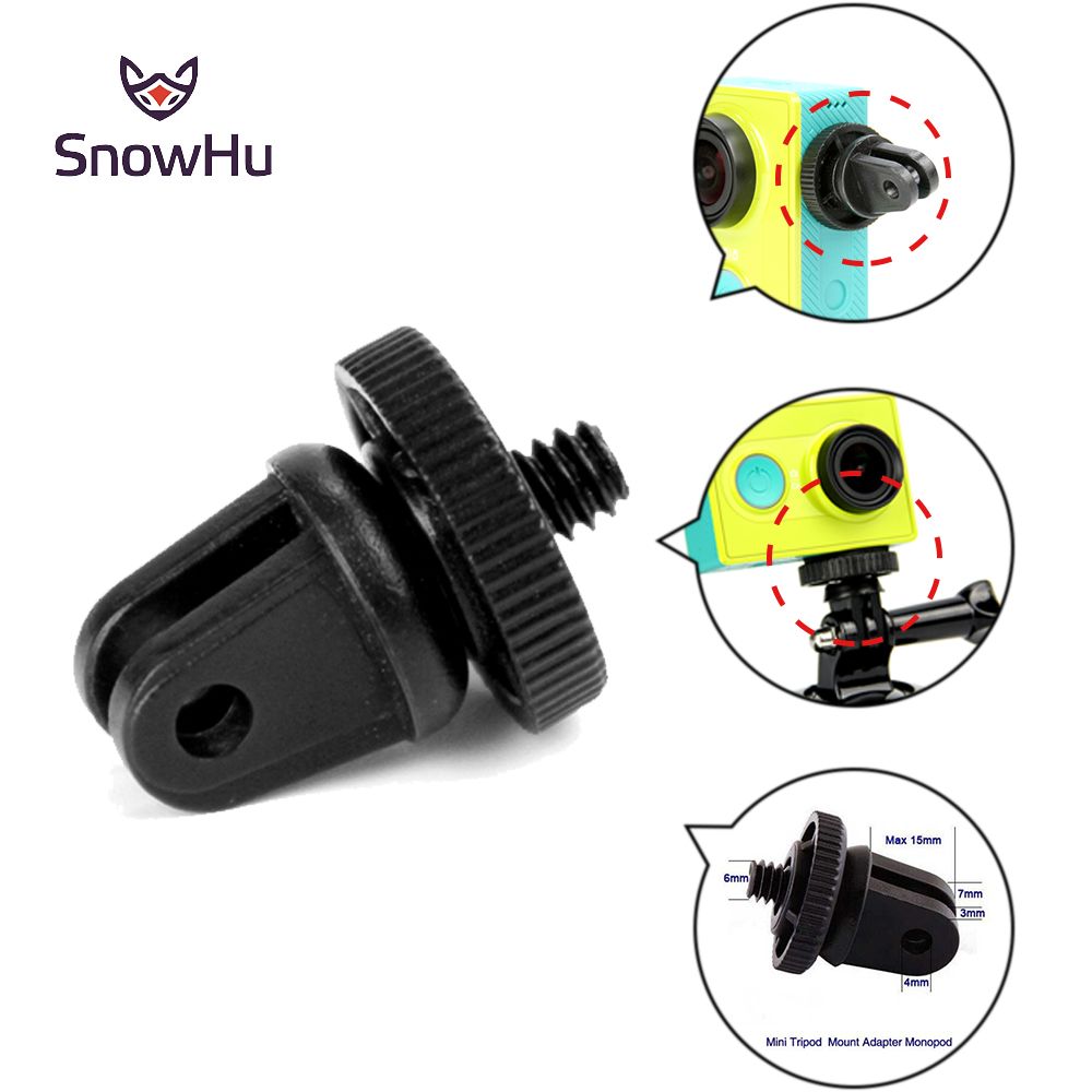 Accesorio de GoPro SnowHu® Montaje en trípode pequeño adaptador Manfrotto para GoPro Hero 5 4 3+ 3 Cámara Deportiva para sjcam SJ4000 GP60