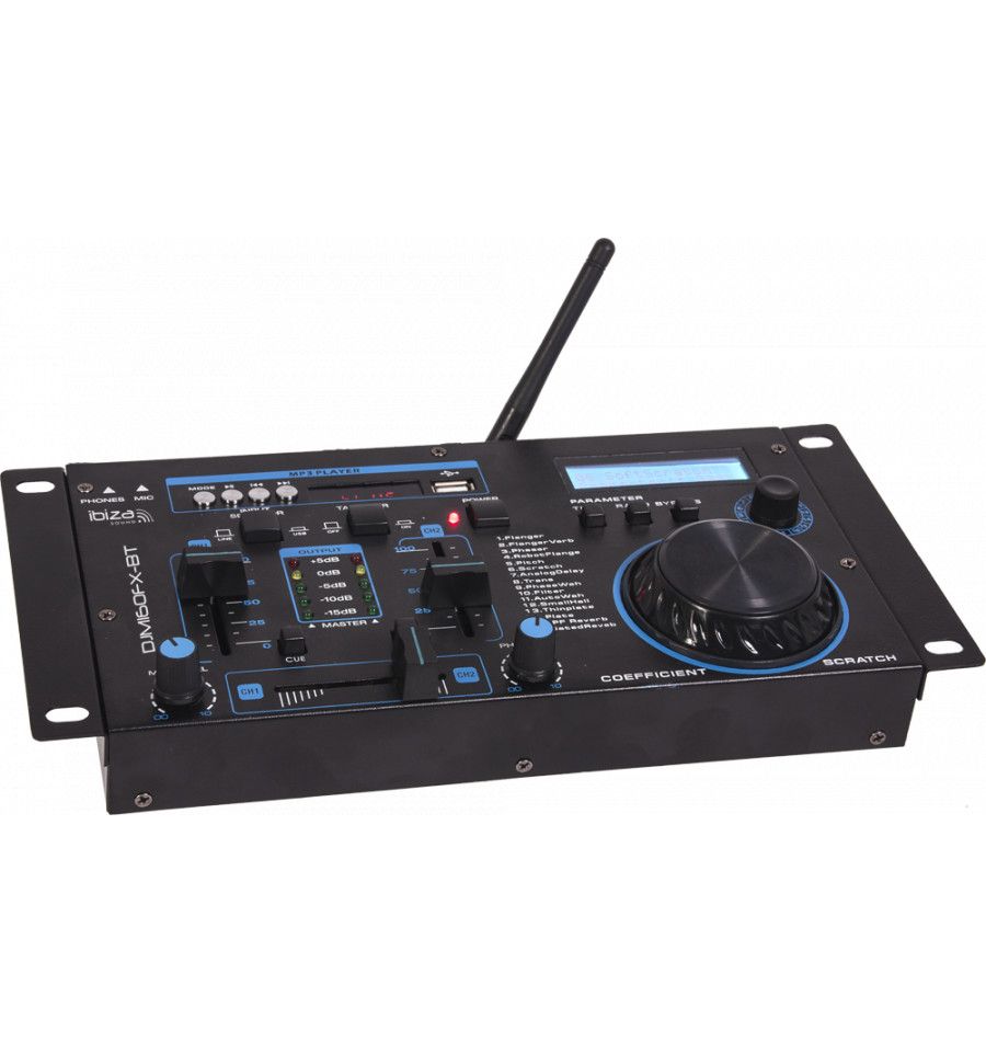 Table de Mixage Ibiza DJM160FX-BT Bluetooth 2 Canaux avec Effets