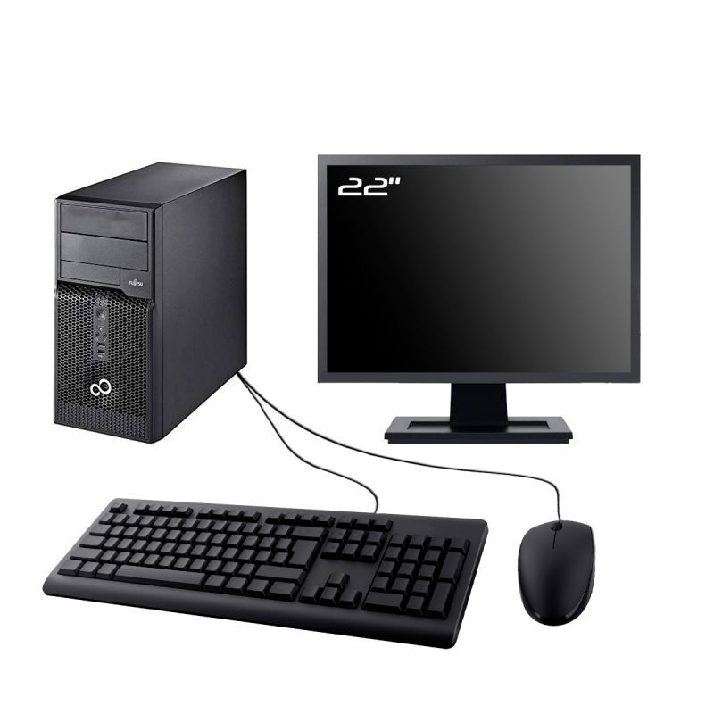 Fujitsu Esprimo P400 Desktop PC - 22-inch Display, Intel I5-3470, 8GB RAM, 960GB SSD, Windows 11