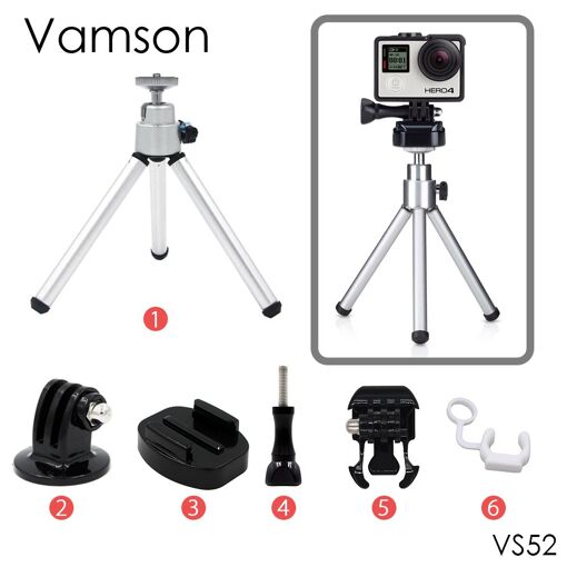 Adaptador de montaje rápido plano CNYO Vamson para GoPro y otras cámaras deportivas