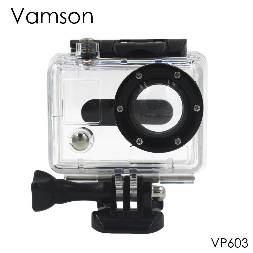 Estuche impermeable CNYO Vamson con recubrimiento de lente de vidrio para cámara GoPro Hero 2/1