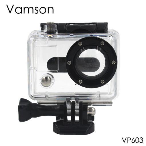 Étui étanche CNYO Vamson avec revêtement de lentille en verre pour caméra GoPro Hero 2/1