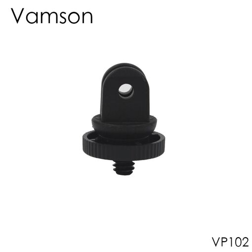Adaptateur de montage trépied CNYO® Vamson pour GoPro avec filetage 1/4'' Manfrotto, compatible GoPro Hero 3+, 4, Xiaomi et Yi VP102