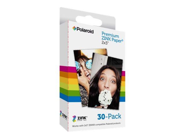 Polaroid Premium ZINK Paper - 30 White Photo Stickers (5.08 x 7.62 mm)