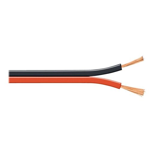 Câble de haut-parleur Wentronic - 0,75 mm² - 100 m - Rouge/Noir