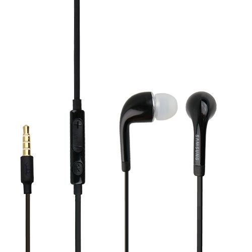 Auriculares originales Samsung con control de volumen para Galaxy S5 (Negro)