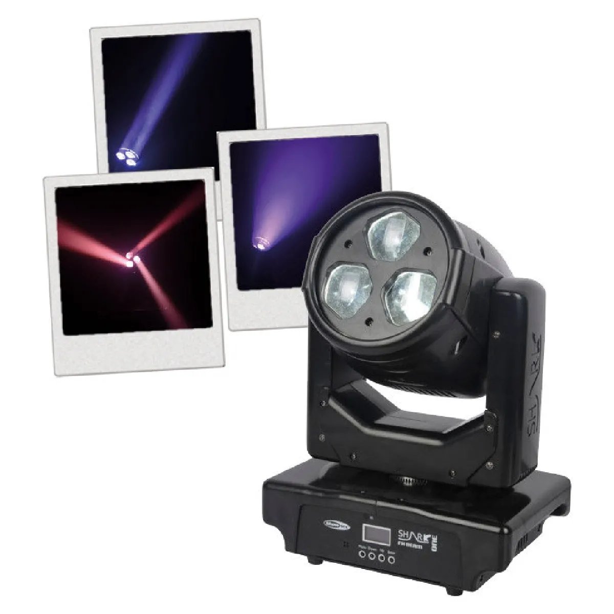 Proyector automático Showtec Shark Beam FX One - 3x40W RGBW LED - Ángulo de haz: 4-60°