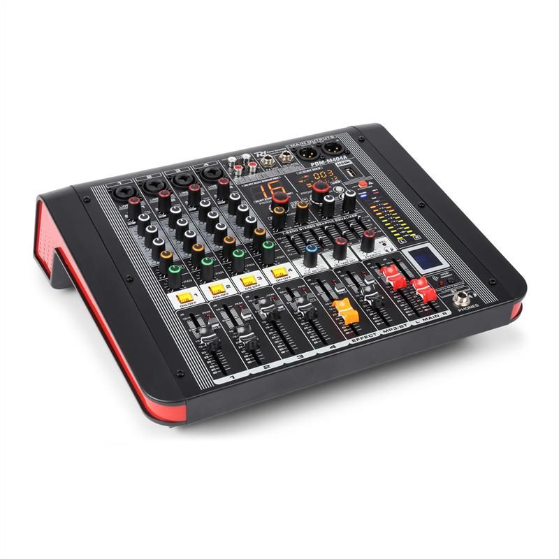 Power Dynamics PDM-M404A 4-Channel DJ Mixer with USB, Bluetooth and Built-in MP3 Player