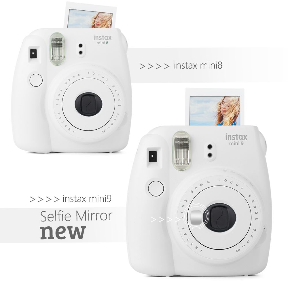 Fujifilm Instax Mini 9 White Smoky Instant Camera