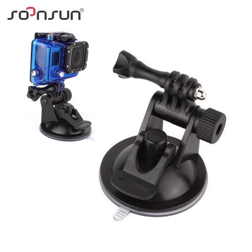 Soporte para coche con ventosa CNYO® para GoPro Hero 6/5/4/3+ y cámaras SJCAM/Xiaomi Yi