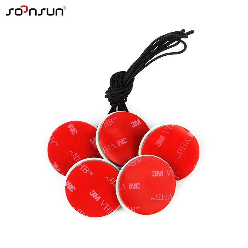 Kit Cnyo® de 5 piezas: correa de sujeción con soporte adhesivo para GoPro, SJCAM, Xiaomi Yi