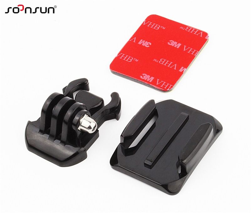 Soporte adhesivo curvo CNYO 3 en 1 con bucla de base y pegatina para GoPro Hero 6/5/4/3, SJCAM, Xiaomi Yi