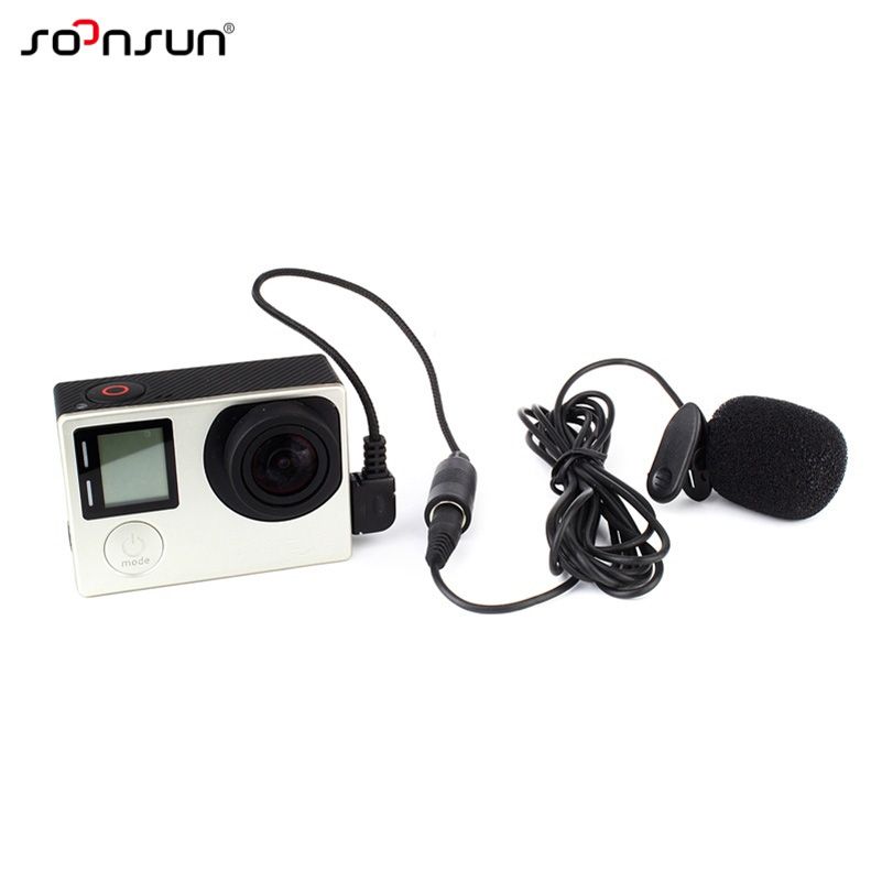 Kit de micrófono externo CNYO con adaptador y cable para GoPro Hero 3/3+4