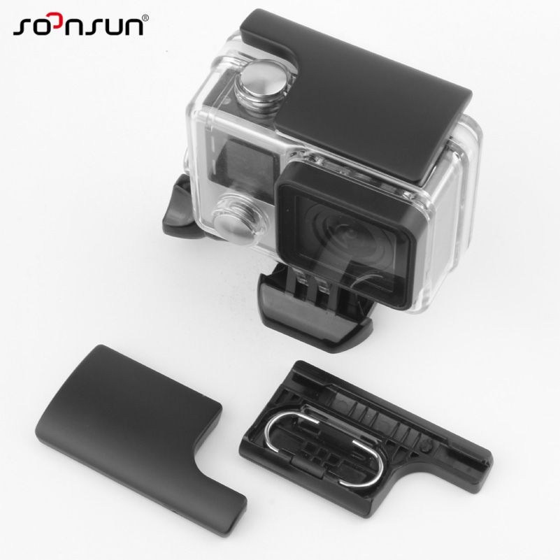 Clip de porte verrouillable à clipser en plastique CNYO pour GoPro Hero 3+4 et boîtier étanche