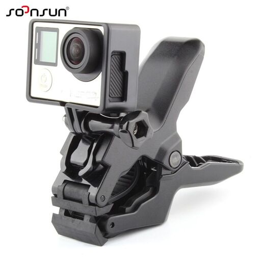 Support Cnyo® Jaws Flex + Cadre d'Hbergement Standard pour GoPro Hero 6/5/4/3+ et Caméras SJCAM Xiaomi Yi