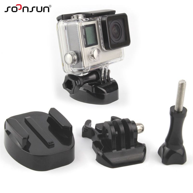 CNYO® Quick Release Tripod Adapter + Loop Mount Base + Thumb Screw for GoPro Hero 6/5/4/3 + SJCAM 3/2 Xiaomi Yi