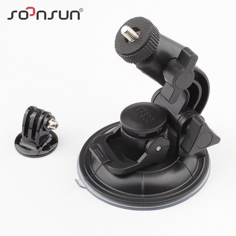 Soporte de ventosa para coche CNYO de 9 cm de diámetro con ajuste de cámara de 360 grados para GoPro Hero 6/5/4/3+ SJCAM Xiaomi Yi