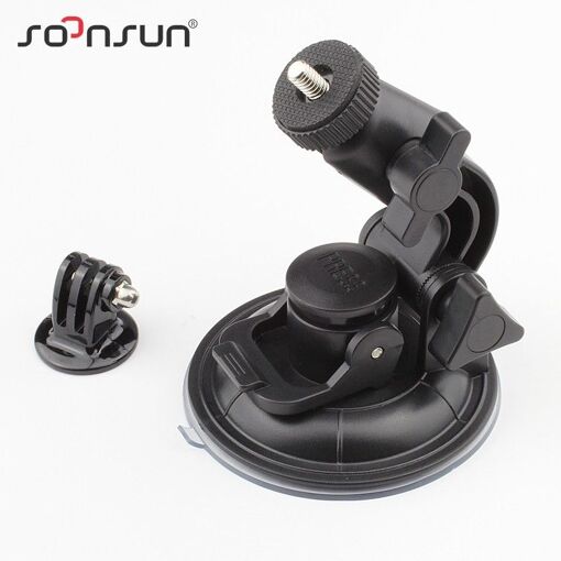 Soporte de ventosa para coche CNYO de 9 cm de diámetro con ajuste de cámara de 360 grados para GoPro Hero 6/5/4/3+ SJCAM Xiaomi Yi