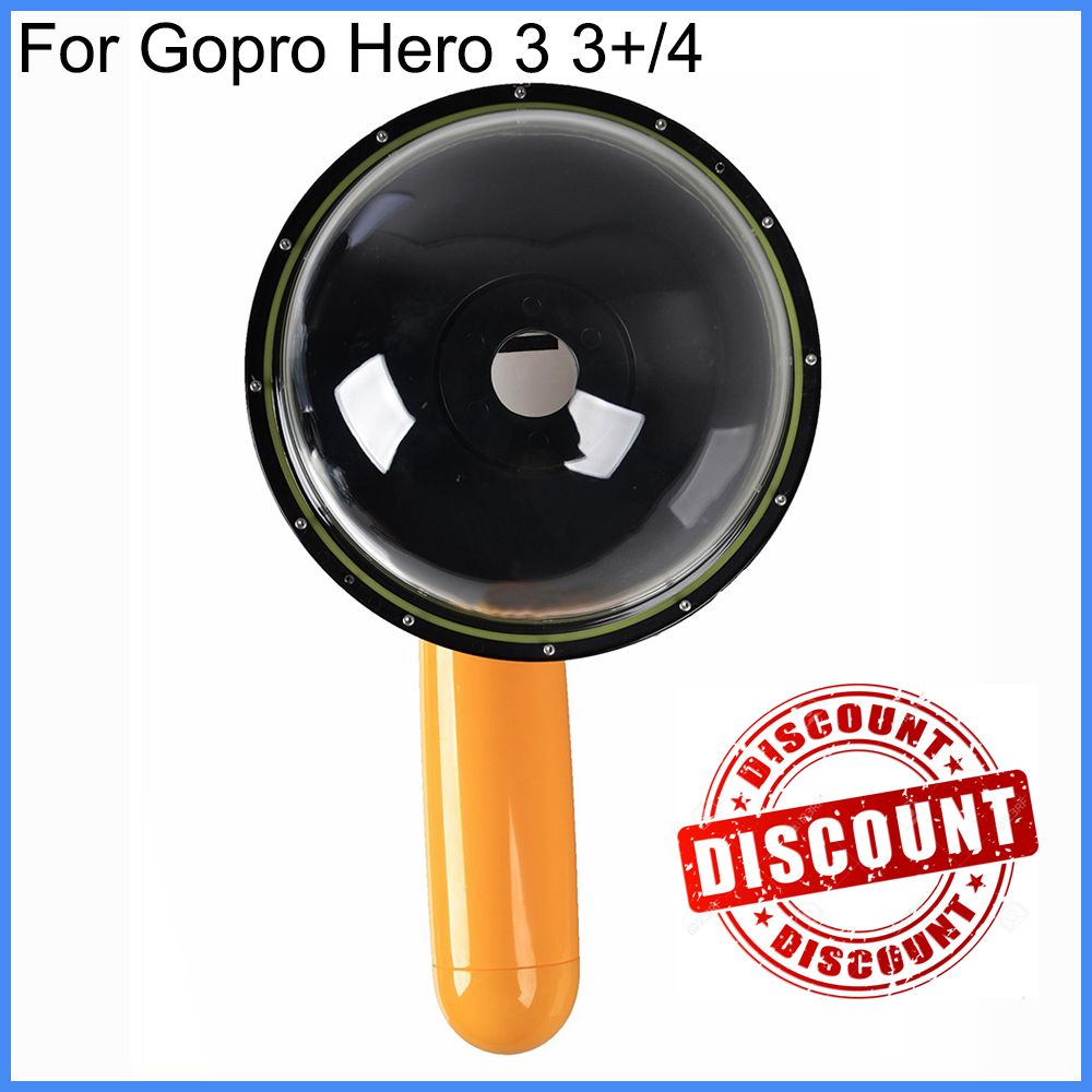 CNYO® Marine Camera Dome Lens Housing for GoPro Hero 3+ 4 - Clear Dome Port with Float