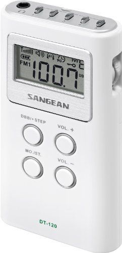 Sangean DT-120W Portable Radio - White