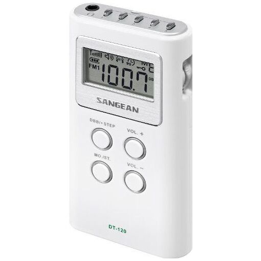 Sangean DT-120W Portable Radio - White