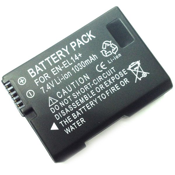 Nikon EN-EL14 Li-ion Battery Replacement, 1030mAh, with Infochip
