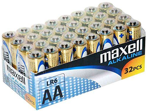 Maxell AA Alkaline Batteries (32-Pack)
