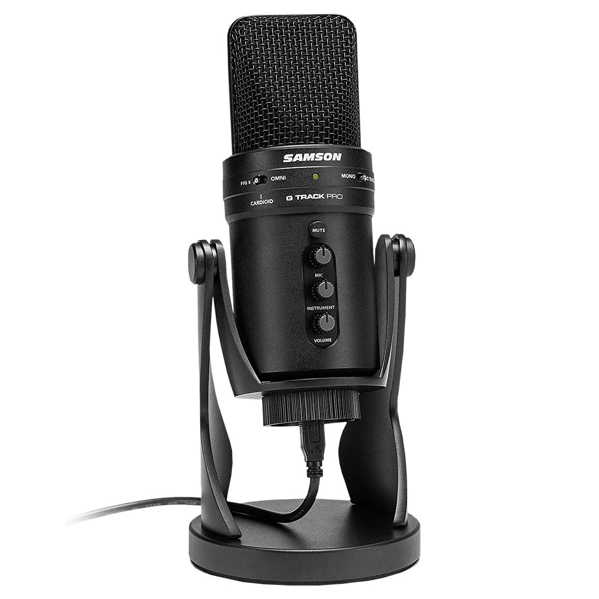 Samson G-TRACK PRO - Multi-Polar USB Microphone with Built-In Audio Interface