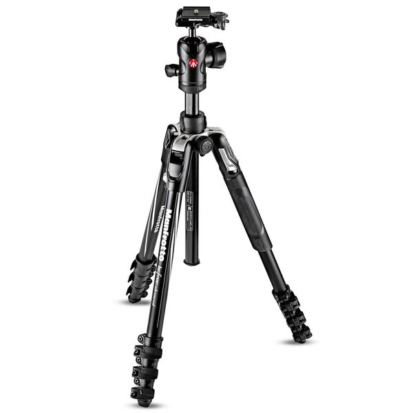Kit de trípode Manfrotto Befree Avanzado, negro con bloqueo de palanca