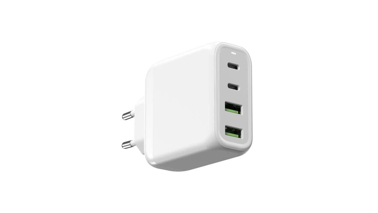 Allnet 68W USB-C PD GaN Power Supply with 2x USB-A QC and EU Plug