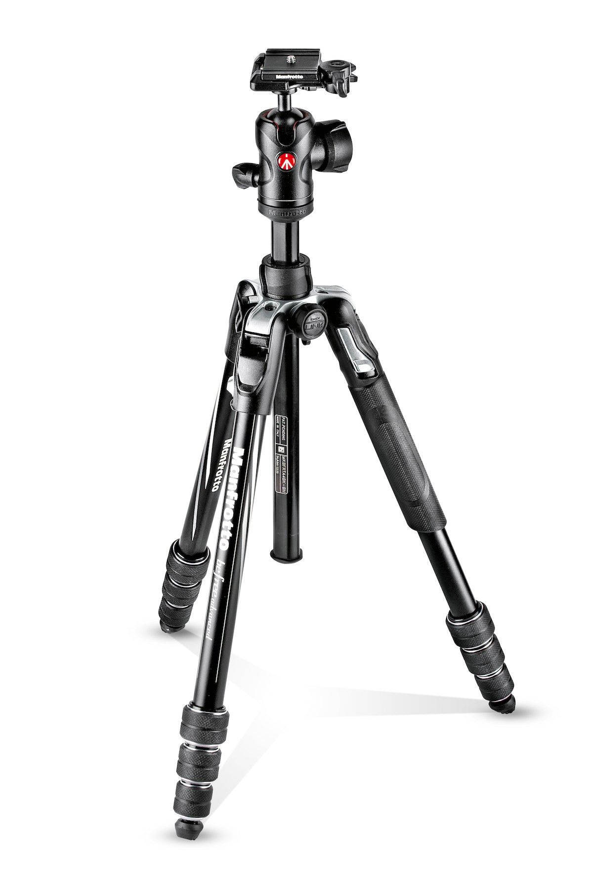 Kit de trípode Manfrotto Befree Avanzado de fibra de carbono negro