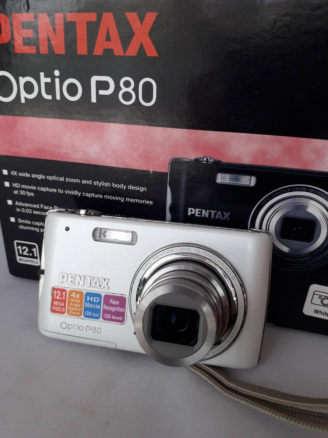 Ricoh Pentax Optio P80 Compact Camera - White