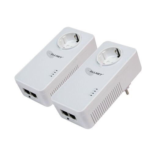 Kit de puente Allnet Powerline 1200 Mbps, RJ45, HomePlug V2 SmartLink