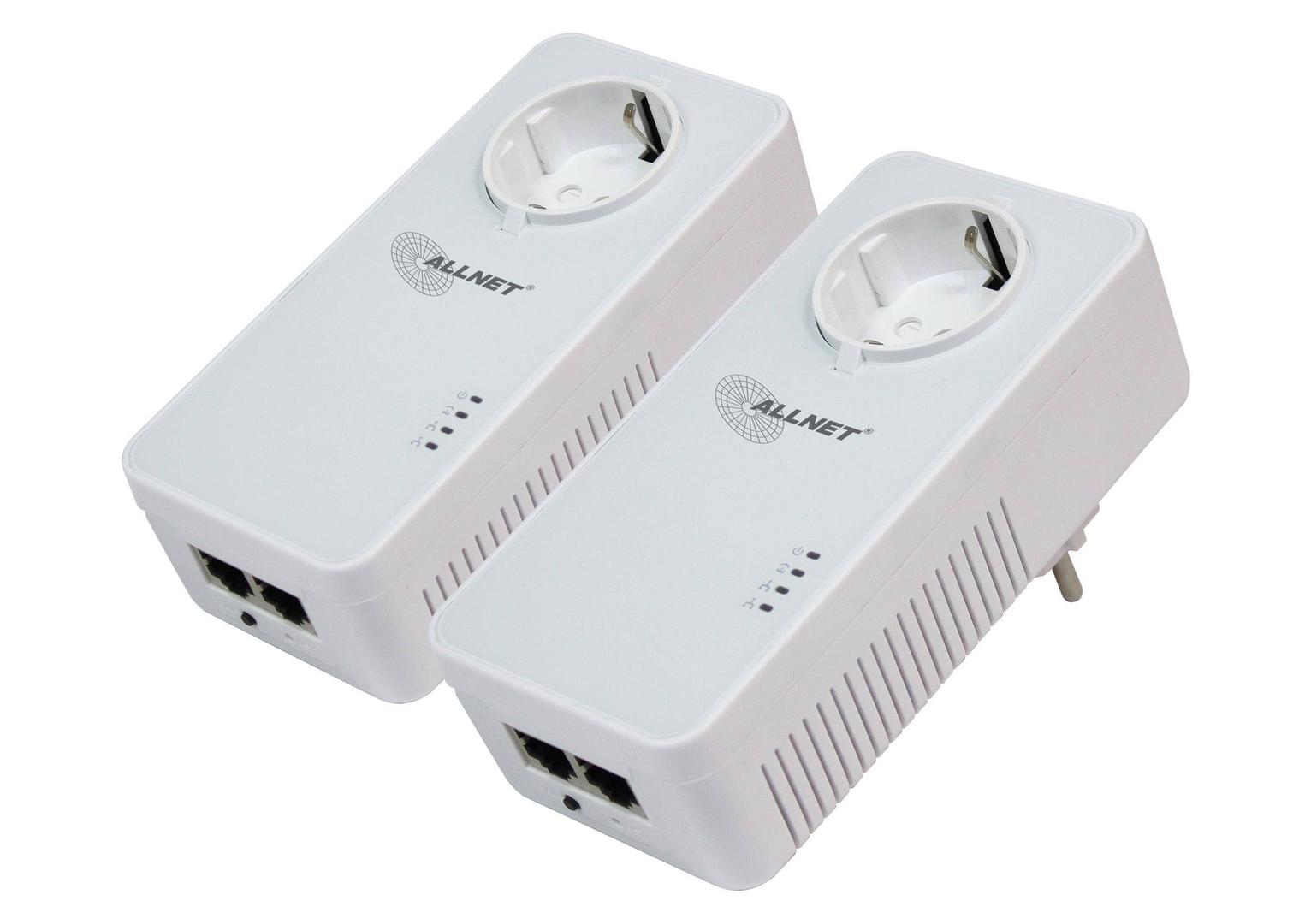 Allnet Powerline 1200Mbps 2-Pack Bridge RJ45 HomePlugV2 SmartLink