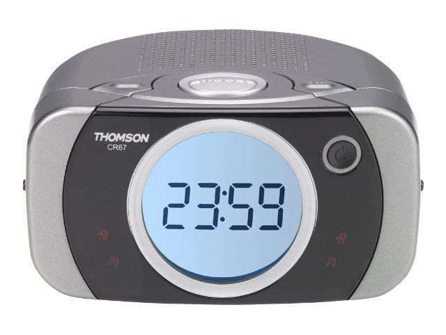 Thomson CR67 Alarm Clock - Black, Silver