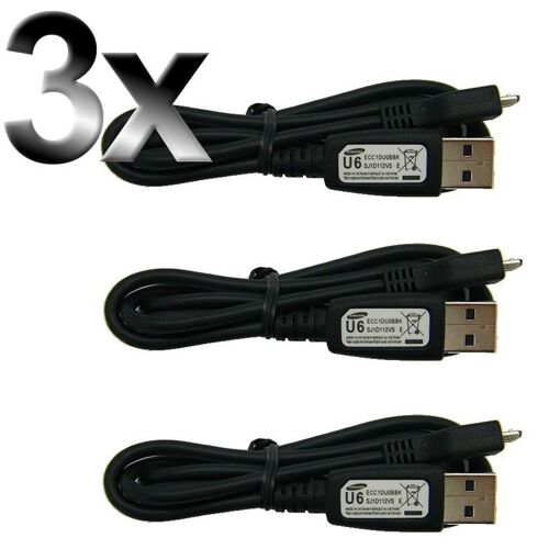 Câble micro USB original Samsung U6 (Noir) pour Samsung Galaxy S6, Tab Note et autres modèles