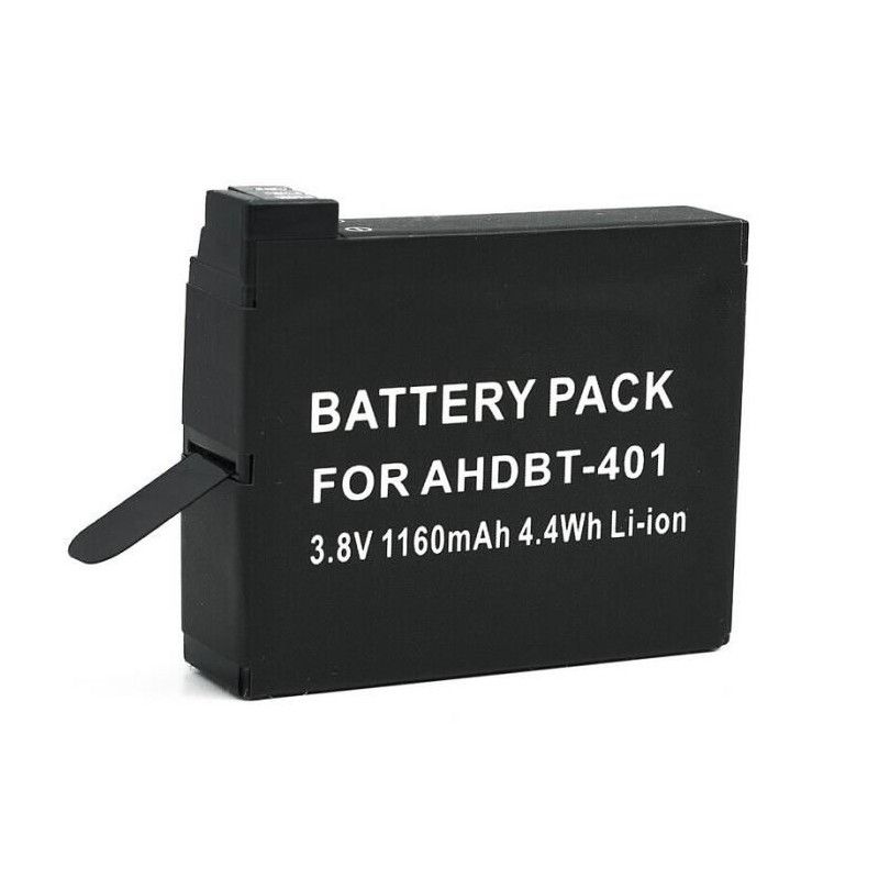 Batería para GoPro Hero 4 (AHDBT-401, 3.8V, 1160mAh, 4.4Wh)
