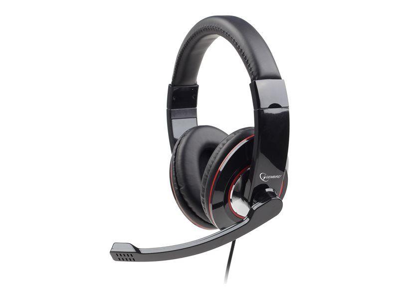 Gembird MHS-U-001 - Circum-aural Wired Headset - Bright Black