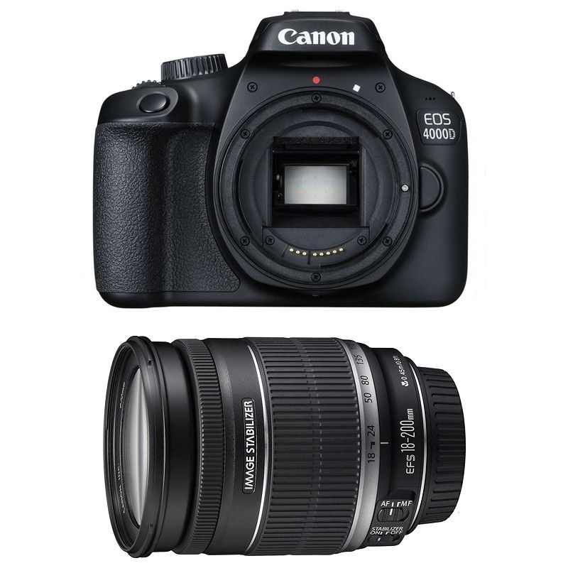 Canon EOS 4000D + 18-200 IS 3-Year Warranty