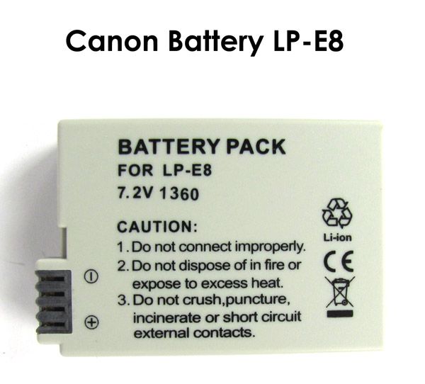 Mondpalast LP-E8 Lithium-Ion Battery with Infochip for Canon EOS 700D, 550D, 600D, 650D