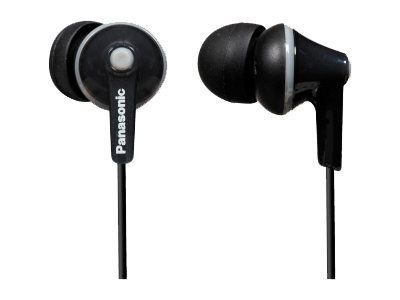Panasonic Ergofit Headphones RP-HJE125E-K - Wired In-Ear Earbuds with 3.5mm Jack - Black