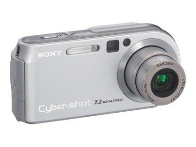 Sony CompactP200/S Digital Camera - 7.2MP - 3x Optical Zoom - Carl Zeiss - Silver
