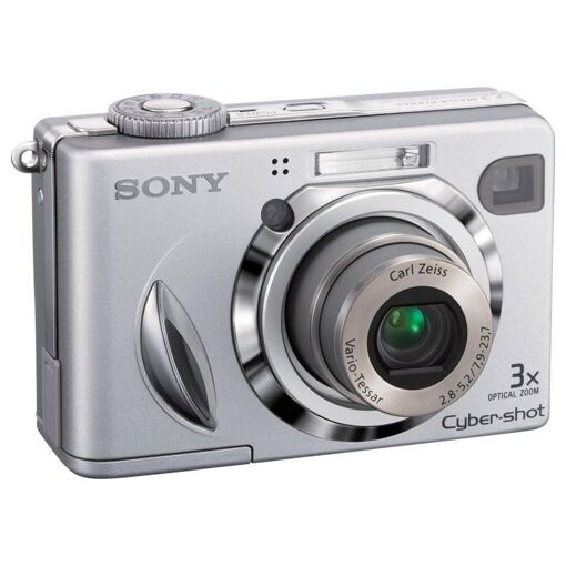 Cámara digital Sony CompactW7 - 7.2MP - Zoom óptico 3x - Lente Carl Zeiss - Flash de 32MB