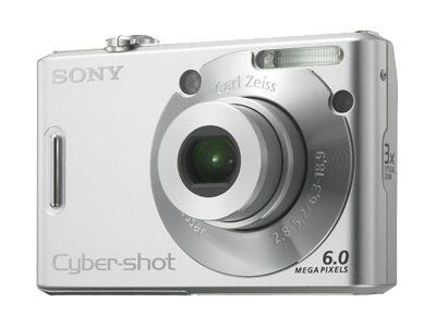 Sony CompactW30/S Digital Camera - 6.0MP, 3x Optical Zoom, Carl Zeiss Lens, Silver