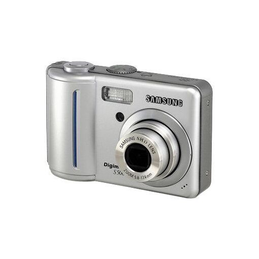 Cámera compacta Samsung - 5,1 MP - Zoom óptico 3x - Flash de 20 MB - Plata