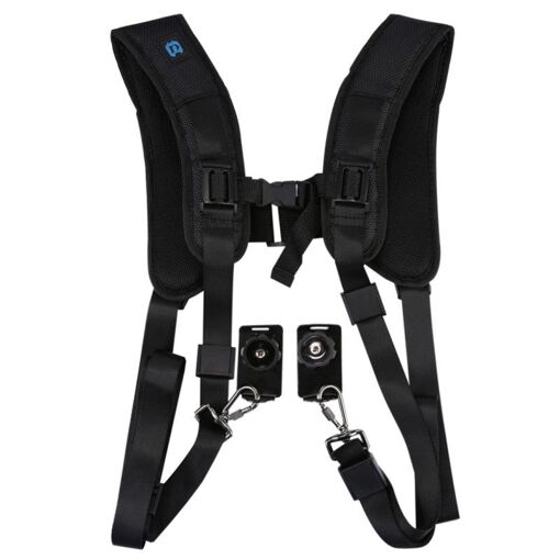 Cinturón de liberación rápida para doble hombro Weweo con almohadilla suave y descompresión para cámaras digitales DSLR