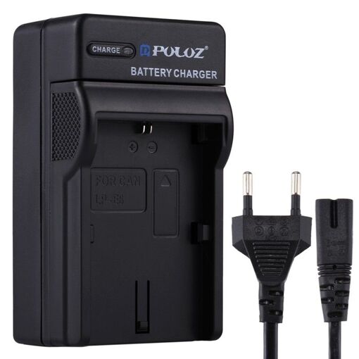 Cargador de batería Weweo con cable y enchufe UE para Canon LP-E6